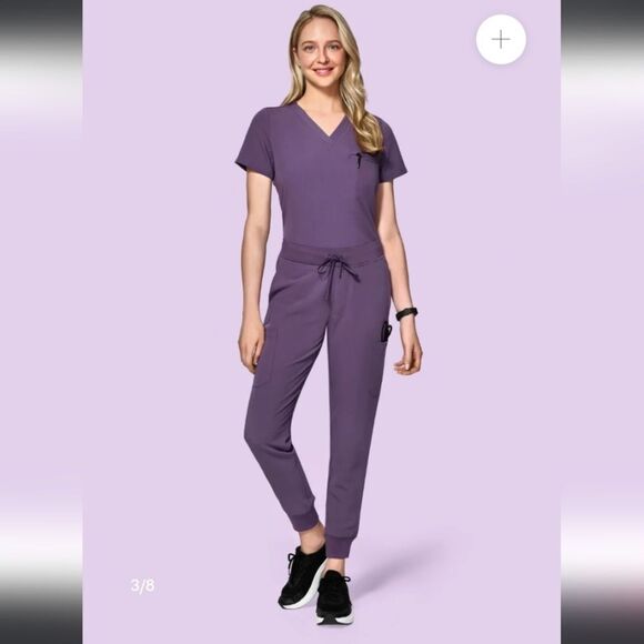 Mandala Scrub Set Dewberry XXS NWT - Picture 1 of 11